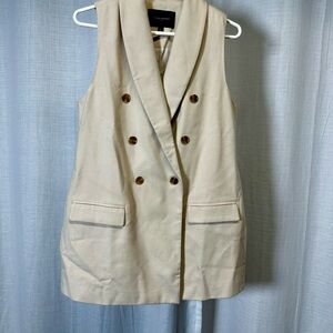 Banana Republic Tan Double-Breasted Vest